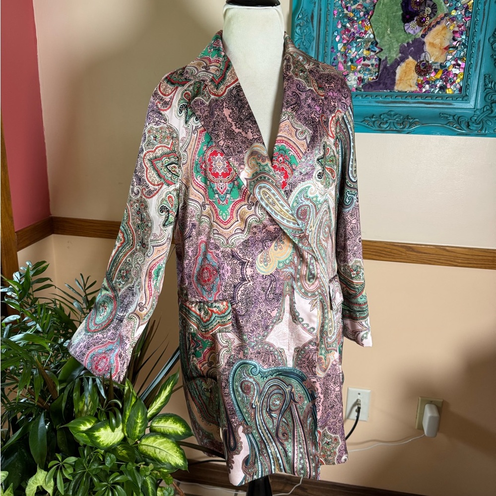 Zara Woman Paisley Blazer Medium